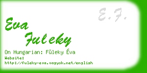 eva fuleky business card